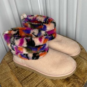 Wmns Ugg Fluff Mini Quilted Moltee Boot Size 10